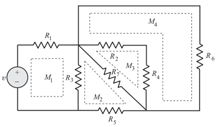 Circuit with four meshes