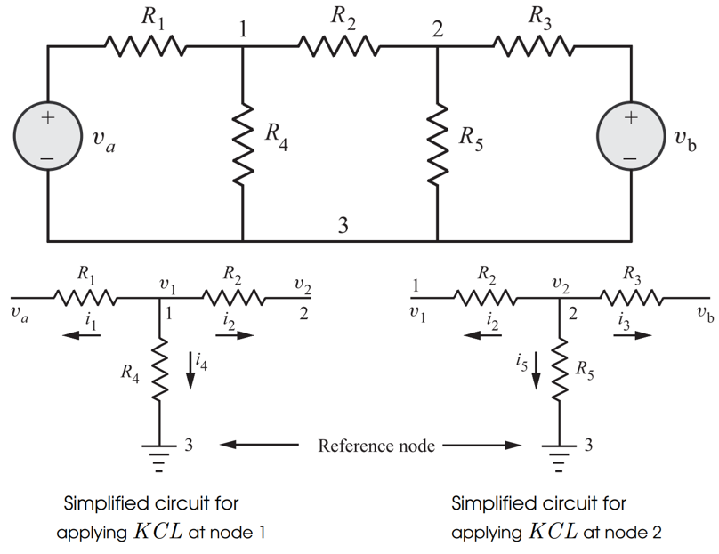 Circuit with three nodes